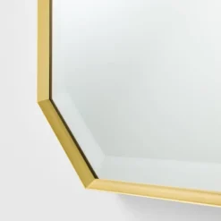 16"x30" Geometric Aluminum Metal Wall Mirror Brass - Threshold™ Designed With Studio McGee: Octagonal, No Assembly, Wall Mount -Interior Sale Store GUEST 0178693f e1fe 472d 9b45 9f0732b23e9f