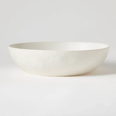 Stoneware Ceramic Round Serving Bowl Cream - Threshold™ Designed With Studio McGee: Large Scratch-Resistant Stoneware 6 Stoneware Ceramic Round Serving Bowl Cream - Threshold™ Designed With Studio McGee: Large Scratch-Resistant Stoneware - Image 4