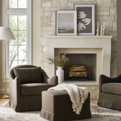 Box Pleat Upholstered Ottoman - Threshold™ Designed With Studio McGee -Interior Sale Store GUEST 066f9bb3 5bd1 4580 a079 9f1a94e4c8c1