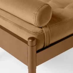 Bolster Tufted Bench Beige - Threshold™ Designed With Studio McGee: Velvet Upholstery, Powder-Coated Steel Legs, 225lb Capacity -Interior Sale Store GUEST 0fe196f3 6717 4be8 84d9 6f75facc99ad