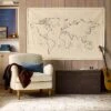 72"x48" World Map Linen Wall Tapestry - Threshold™ Designed With Studio McGee 2 72"x48" World Map Linen Wall Tapestry - Threshold™ Designed With Studio McGee -Interior Sale Store GUEST 1237cd69 9421 4aec 88e8 a35a8100b20a