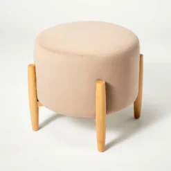 Elroy Round Velvet Ottoman With Wooden Legs - Threshold™ Designed With Studio McGee 12 Elroy Round Velvet Ottoman With Wooden Legs - Threshold™ Designed With Studio McGee -Interior Sale Store GUEST 13e14aa9 b8ef 4504 a404 2a753759c130