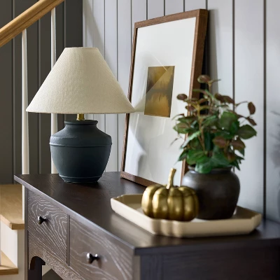 Burlap Tapered Lamp Shade Brown - Threshold™ Designed With Studio McGee 4 Burlap Tapered Lamp Shade Brown - Threshold™ Designed With Studio McGee - Image 2