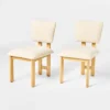 2pk Modern Upholstered Wood Dining Chair Cream - Threshold™ Designed With Studio McGee: Lacquered Rubberwood, Polyester Upholstery -Interior Sale Store GUEST 1822d138 6f95 44cd 8573 16b6c4ab2905