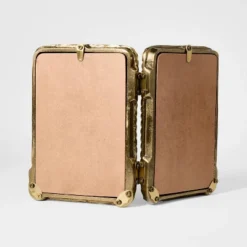 4"x6" Metal Rope Folding Picture Frame Brass - Threshold™ Designed With Studio McGee -Interior Sale Store GUEST 1a0f7fc3 11b6 4703 941d 4f746fb746a9