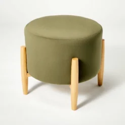 Elroy Round Velvet Ottoman With Wooden Legs - Threshold™ Designed With Studio McGee 13 Elroy Round Velvet Ottoman With Wooden Legs - Threshold™ Designed With Studio McGee -Interior Sale Store GUEST 1d22f669 2a10 491f 9147 d5d1729c7a8d