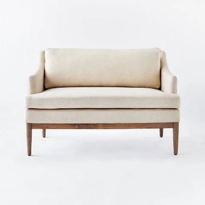 Howell Upholstered Loveseat With Wood Base Cream - Threshold™ Designed With Studio McGee 4 Howell Upholstered Loveseat With Wood Base Cream - Threshold™ Designed With Studio McGee - Image 2