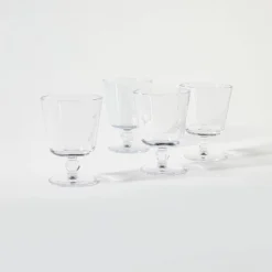 4pc Glass Drinkware Set Clear - Threshold™ Designed With Studio McGee: Wine Goblet Glasses, Dishwasher-Safe, Lead-Free -Interior Sale Store GUEST 2029c298 c8b4 4154 b2f2 1ee55b8b83db