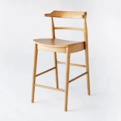 Kaysville Curved Back Wood Counter Height Barstool - Threshold™ Designed With Studio McGee -Interior Sale Store GUEST 2155e535 1936 45f3 b994 efad299aa5d4