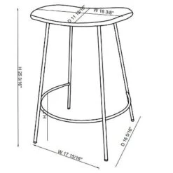 Clarkston Metal Counter Height Barstool With Upholstered Seat - Threshold™ Designed With Studio McGee -Interior Sale Store GUEST 23096c73 19b3 49a1 aee5 9efbd5fdbbf1