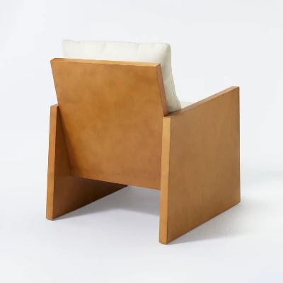 Duchesne Wood Accent Chair With Upholstered Seat And Back Cream - Threshold™ Designed With Studio McGee 5 Duchesne Wood Accent Chair With Upholstered Seat And Back Cream - Threshold™ Designed With Studio McGee - Image 3