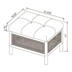 Woodspring Cane Base Ottoman Dark Walnut/Cream - Threshold™ Designed With Studio McGee -Interior Sale Store GUEST 2a8ba648 5a4a 4bd8 9301 48c7e94cd846