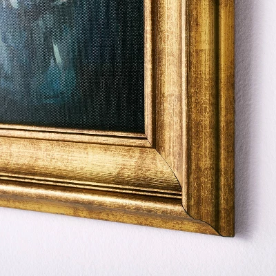 11" X 14" Floral Arrangement Framed Wall Canvas Gold/Navy - Threshold™ Designed With Studio McGee 4 11" X 14" Floral Arrangement Framed Wall Canvas Gold/Navy - Threshold™ Designed With Studio McGee - Image 2