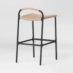 Popperton 2pk Arched Wicker Bar Height Patio Chairs, Outdoor Furniture - Black - Threshold™ Designed With Studio McGee -Interior Sale Store GUEST 35ac354a ae96 4702 abc7 35607560042d