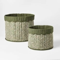 Large Floral Canvas Storage Basket - Threshold™ Designed With Studio McGee -Interior Sale Store GUEST 37bbc8f4 9e24 41a4 9412 87b83c442aa8