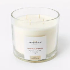Clear Glass Santal & Ginger Candle White - Threshold™ Designed With Studio McGee -Interior Sale Store GUEST 3a24b0c4 c23b 4e1c b8e0 2304d4a02cb7