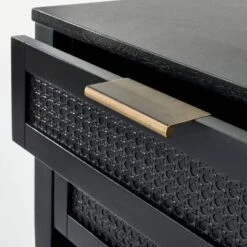 East Bluff 2 Drawers Woven Accent Table Black - Threshold™ Designed With Studio McGee -Interior Sale Store GUEST 42e77654 e6d8 43bd 9f8b 688c84d09d27