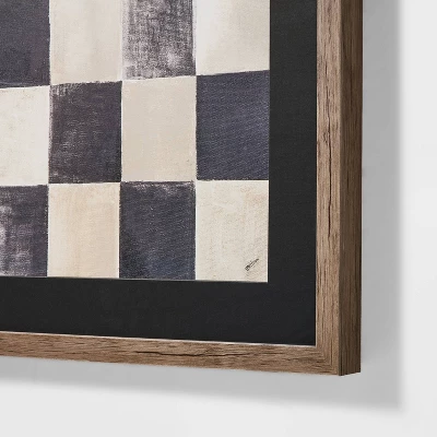 16" X 20" Checkerboard Framed Wall Art - Threshold™ Designed With Studio McGee: Modern Geometric Decor, Sawtooth Back 4 16" X 20" Checkerboard Framed Wall Art - Threshold™ Designed With Studio McGee: Modern Geometric Decor, Sawtooth Back - Image 2