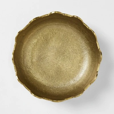 9" Gold Cast Metal Bowl - Threshold™ Designed With Studio McGee 5 9" Gold Cast Metal Bowl - Threshold™ Designed With Studio McGee - Image 3