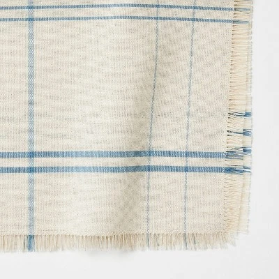 4pk Napkins Blue Plaid - Threshold™ Designed With Studio McGee: Cotton & Linen, Classic Pattern, Kitchen Textiles 4 4pk Napkins Blue Plaid - Threshold™ Designed With Studio McGee: Cotton & Linen, Classic Pattern, Kitchen Textiles - Image 2