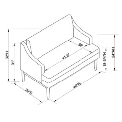 Howell Upholstered Loveseat With Wood Base Cream - Threshold™ Designed With Studio McGee 13 Howell Upholstered Loveseat With Wood Base Cream - Threshold™ Designed With Studio McGee -Interior Sale Store GUEST 49bac997 07ea 4d46 a3ce fa8944e0678d