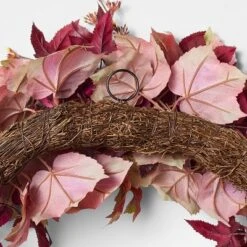 30" XL Mixed Leaf Artificial Wreath Red - Threshold™ Designed With Studio McGee -Interior Sale Store GUEST 4c541b04 5533 4f0c 8800 62390d33edfe