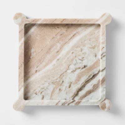 8" Marble Catchall Tray Off-White - Threshold™ Designed With Studio McGee 4 8" Marble Catchall Tray Off-White - Threshold™ Designed With Studio McGee - Image 2