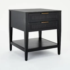 East Bluff 2 Drawers Woven Accent Table Black - Threshold™ Designed With Studio McGee -Interior Sale Store GUEST 52fed250 d753 4005 9d7b 39d23590a57b