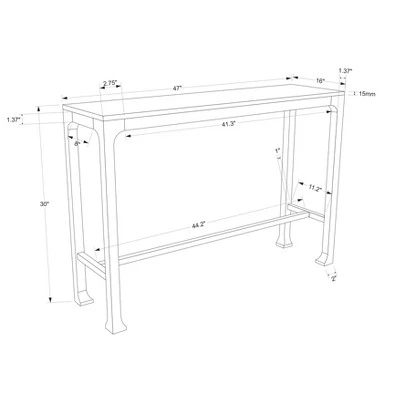 Belmont Shore Curved Foot Console Table Natural - Threshold™ Designed With Studio McGee Assembly Required 7 Belmont Shore Curved Foot Console Table Natural - Threshold™ Designed With Studio McGee Assembly Required - Image 5