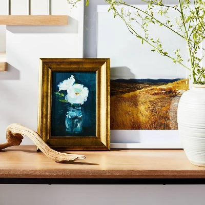 11" X 14" Floral Arrangement Framed Wall Canvas Gold/Navy - Threshold™ Designed With Studio McGee 3 11" X 14" Floral Arrangement Framed Wall Canvas Gold/Navy - Threshold™ Designed With Studio McGee