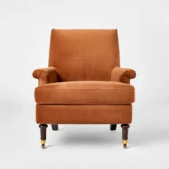 Mercer Rolled Upholstered Armchair With Casters - Threshold™ Designed With Studio McGee 21 Mercer Rolled Upholstered Armchair With Casters - Threshold™ Designed With Studio McGee -Interior Sale Store GUEST 5b8006c9 6eb5 41c9 8e51 66c27cddb0c1