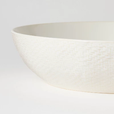 Stoneware Ceramic Round Serving Bowl Cream - Threshold™ Designed With Studio McGee: Large Scratch-Resistant Stoneware 5 Stoneware Ceramic Round Serving Bowl Cream - Threshold™ Designed With Studio McGee: Large Scratch-Resistant Stoneware - Image 3