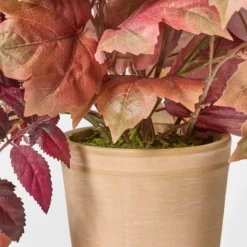 22" Mixed Fall Artificial Leaf Arrangement Red - Threshold™ Designed With Studio McGee -Interior Sale Store GUEST 60b938a2 881b 4d50 8192 019d28bd64ab