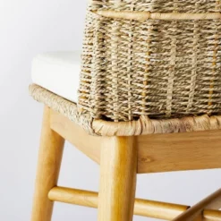 Juniper Woven Dining Chair With Cushion Natural - Threshold™ Designed With Studio McGee -Interior Sale Store GUEST 61576adc 2b4b 4203 a94f 5e0e5d4bcc2f