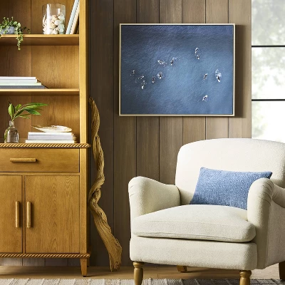 24"x30" Ocean Surf Framed Canvas - Threshold™ Designed With Studio McGee 3 24"x30" Ocean Surf Framed Canvas - Threshold™ Designed With Studio McGee