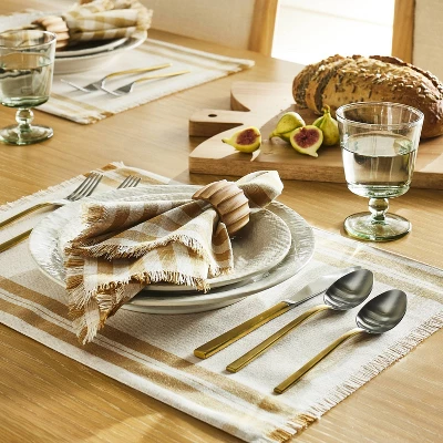 Two-Tone Kitchen Flatware Set Gold - Threshold™ Designed With Studio McGee: Dishwasher Safe, Stainless Steel, 5-Piece Set 3 Two-Tone Kitchen Flatware Set Gold - Threshold™ Designed With Studio McGee: Dishwasher Safe, Stainless Steel, 5-Piece Set