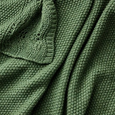 Scalloped Knit Throw Green - Threshold™ Designed With Studio McGee 4 Scalloped Knit Throw Green - Threshold™ Designed With Studio McGee - Image 2