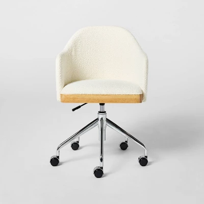 Upholstered Adjustable Height Office Chair Cream - Threshold™ Designed With Studio McGee 4 Upholstered Adjustable Height Office Chair Cream - Threshold™ Designed With Studio McGee - Image 2