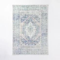 Brighton Distressed Vintage Persian Rug Light Blue - Threshold™ Designed With Studio McGee -Interior Sale Store GUEST 749f8c26 ca3a 4ac4 b6de f950c498d722