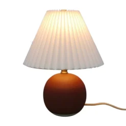 Oval Table Lamp With Pleated Shade (Includes LED Light Bulb) Red - Threshold™ Designed With Studio McGee -Interior Sale Store GUEST 763f0407 a81f 46e4 8c04 f88c91961159