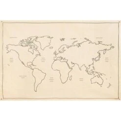 72"x48" World Map Linen Wall Tapestry - Threshold™ Designed With Studio McGee -Interior Sale Store GUEST 76b72a70 4adf 4945 89da 63688dce337d