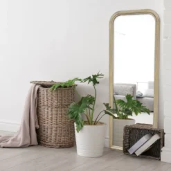 24" X 64" Wood Floor Mirror - Threshold™ Designed With Studio McGee: Natural Finish, Standing, No Assembly Required -Interior Sale Store GUEST 7a570338 43ff 413e b880 c6960271c6fd