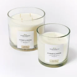 Clear Glass Cypress & Juniper Candle White - Threshold™ Designed With Studio McGee -Interior Sale Store GUEST 7d898c39 8a13 4ddb bd04 1def94ae2a46