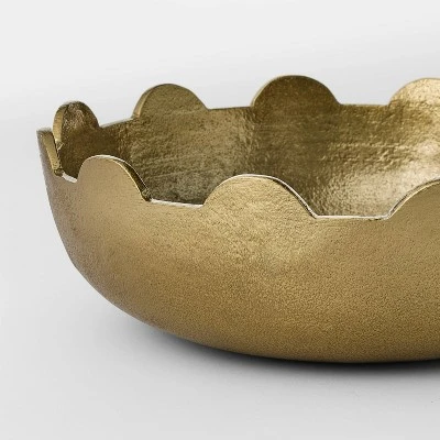 9" Gold Cast Metal Bowl - Threshold™ Designed With Studio McGee 4 9" Gold Cast Metal Bowl - Threshold™ Designed With Studio McGee - Image 2