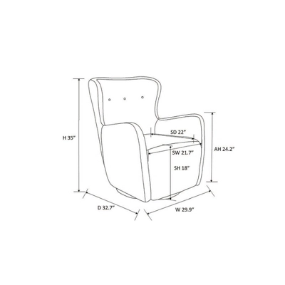 Kessler Swivel Accent Chair Cream Faux Shearling - Threshold™ Designed With Studio McGee: Luxury Glam Furniture, No Assembly Required 8 Kessler Swivel Accent Chair Cream Faux Shearling - Threshold™ Designed With Studio McGee: Luxury Glam Furniture, No Assembly Required - Image 6