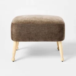 Corallina Upholstered Wooden Ottoman Natural Wood/Dark Brown - Threshold™ Designed With Studio McGee -Interior Sale Store GUEST 84718365 7e7e 49cb b5df 6c3de4dd82f9