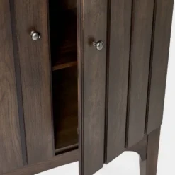 Palma Arched Fluted Cabinet Dark Brown - Threshold™ Designed With Studio McGee: Hardwood Frame, 2 Shelves, MDF Surface -Interior Sale Store GUEST 86c31043 7e0c 4dd8 8bf2 d1df21e96cf5