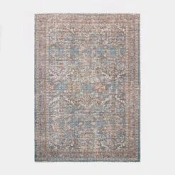 Persian Printed Poly/Wool Handmade Tufted Area Rug Blue/Brown - Threshold™ Designed With Studio McGee -Interior Sale Store GUEST 88aaab64 e435 4794 89f5 f8ef3dc6c8f7