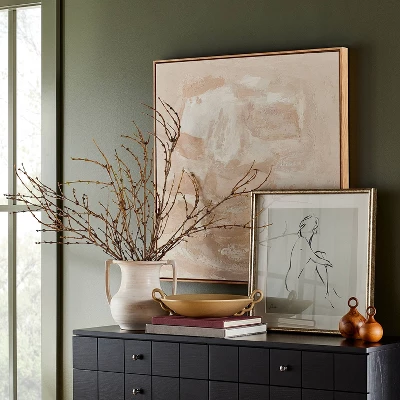 30" X 30" Hope To Taupe Framed Embellished Canvas Light Wood - Threshold™ Designed With Studio McGee 3 30" X 30" Hope To Taupe Framed Embellished Canvas Light Wood - Threshold™ Designed With Studio McGee