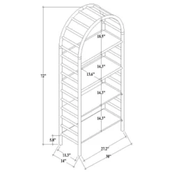 72" Holladay Curved Wooden Bookcase - Threshold™ Designed With Studio McGee -Interior Sale Store GUEST 907a020b f8bd 48ff ad78 2332a2c16f0a